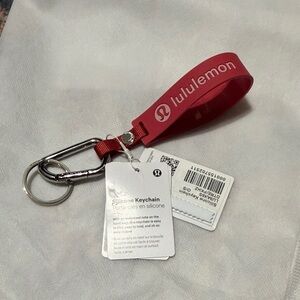 lululemon athletica Red Silicone Keychain
